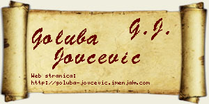Goluba Jovčević vizit kartica